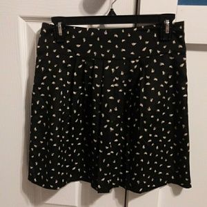 Ann Taylor LOFT pleated feather design skirt sz 0